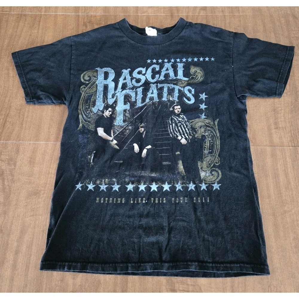 RASCAL FLATTS  T-shirt "Nothing  Like This Tour" Medium M 2011 Black Shirt